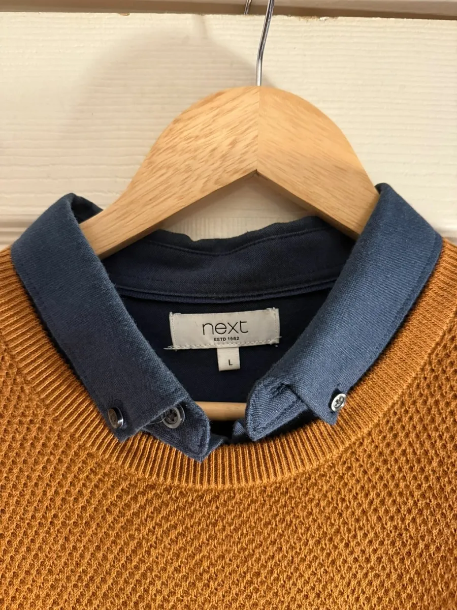 Neck Mock Shirt Jumper - Image 2