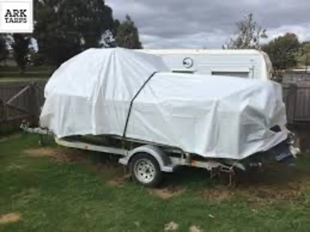 White tarpaulin outdoor covers - Image 4