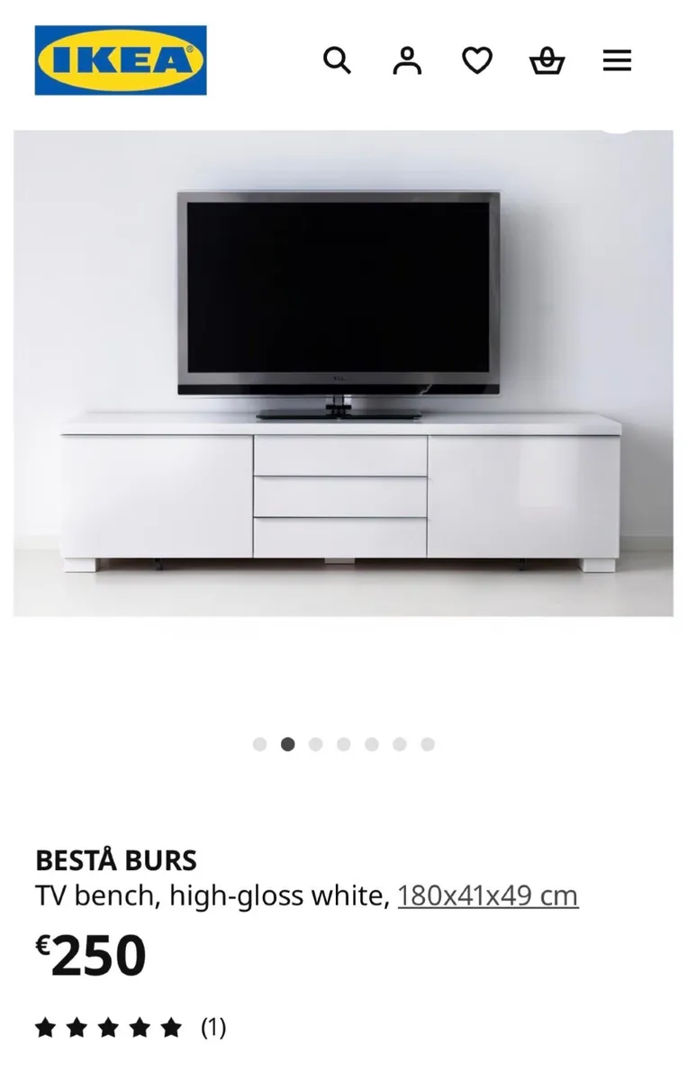 TV stand with storage & overhead storage - Image 1