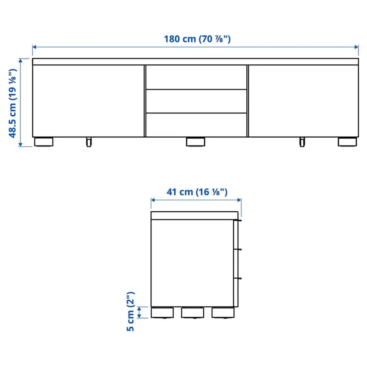 TV stand with storage & overhead storage - Image 2