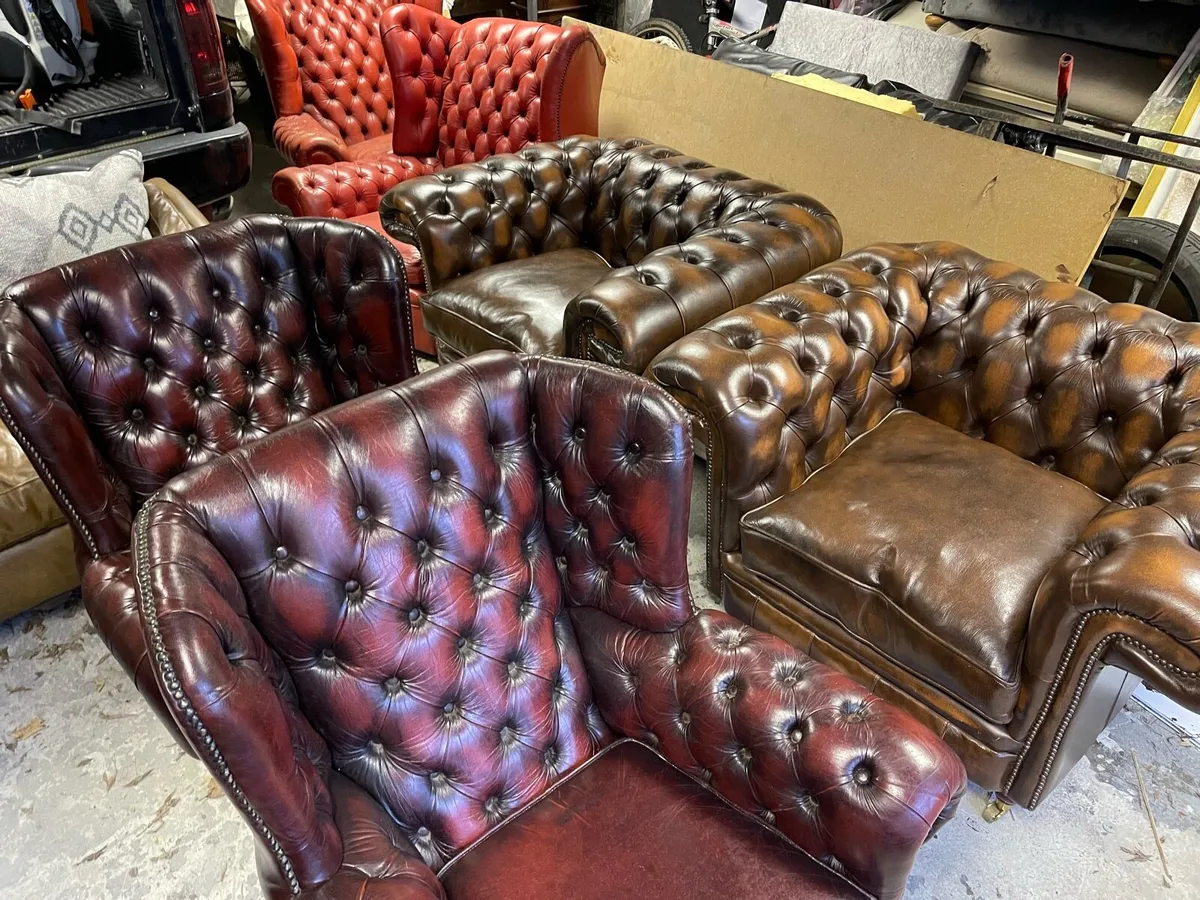 Antique original chesterfield chairs Christmas 🎄 - Image 2