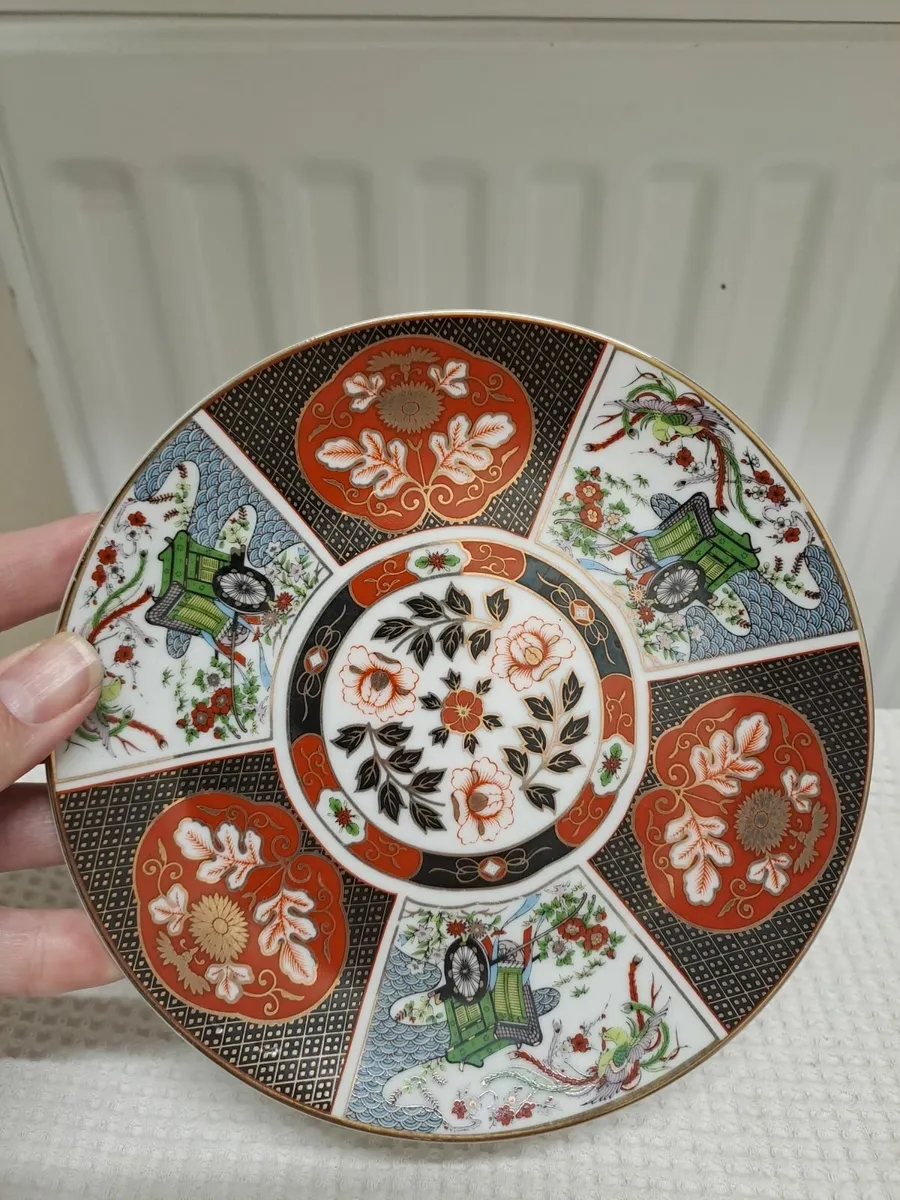 Imari rickshaw and phoenix plate - Image 1