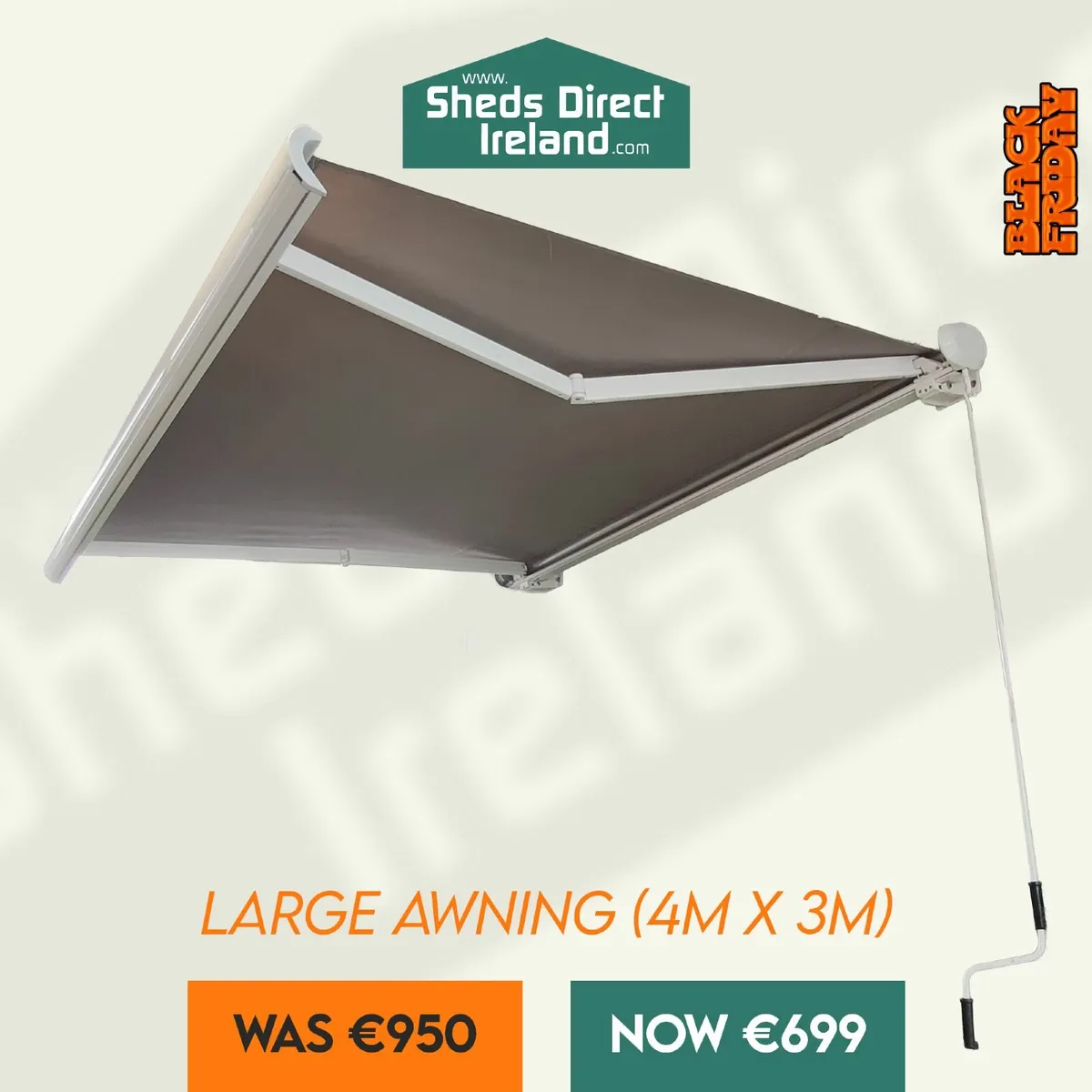 Large Awning 4M x 3M Saving 251 euros