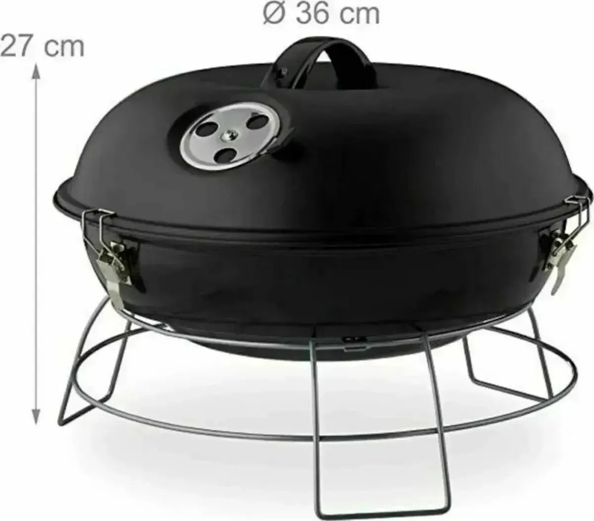 Barbecue Portable Kettle BBQ with Lid - Image 1