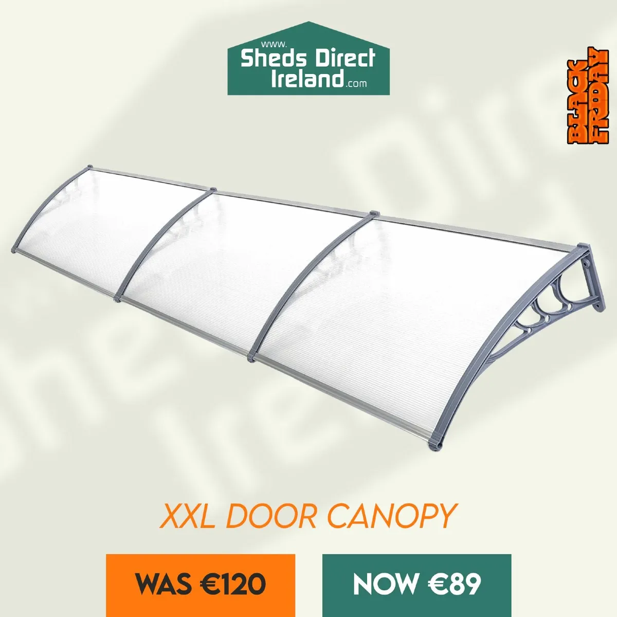 Door Canopy 300x100cm Saving 31 euros
