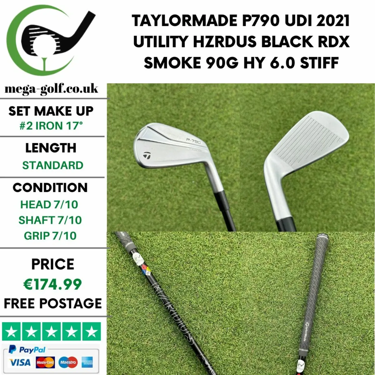 Taylormade P790 UDI 2021 Utility #2 Iron 17° - Image 1