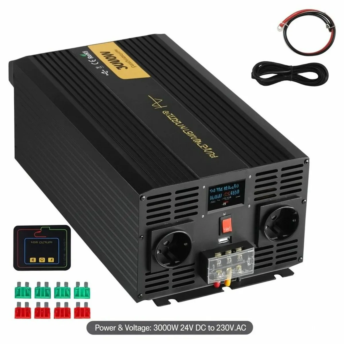 3000W Pure Sine Wave Power Inverter 24 V - Image 1