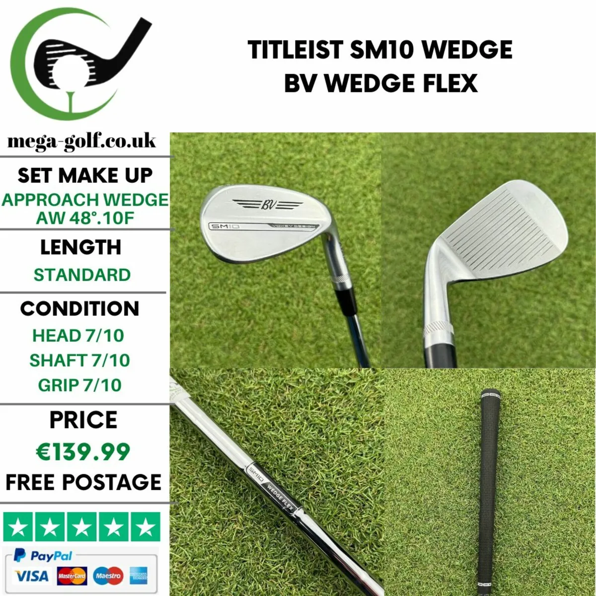Titleist SM10 Wedge Aw 48°.10F / BV Wedge Flex - Image 1