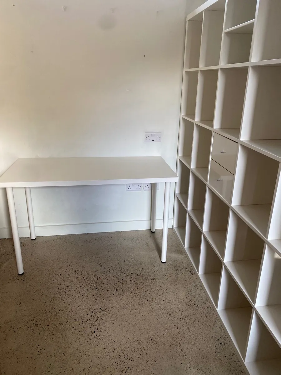 IKEA Kallax Shelving Unit and Desk - Image 3