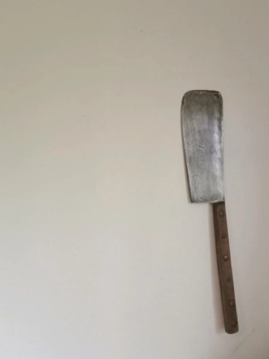 antique butcher meat cleaver rare size - Image 2