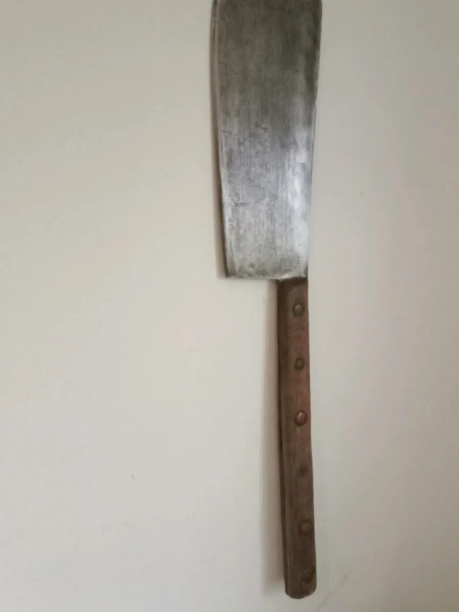antique butcher meat cleaver rare size - Image 3