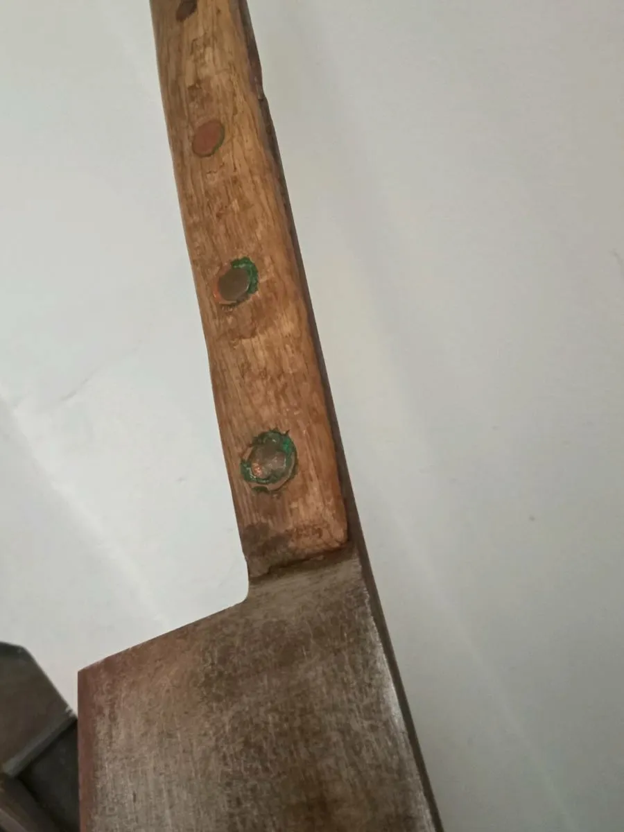 antique butcher meat cleaver rare size - Image 4