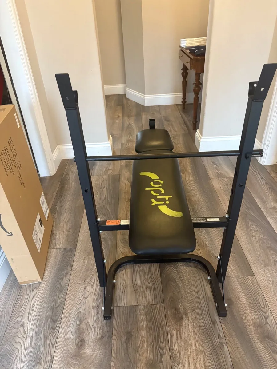 Adjustable weight bench plus weights - Image 2