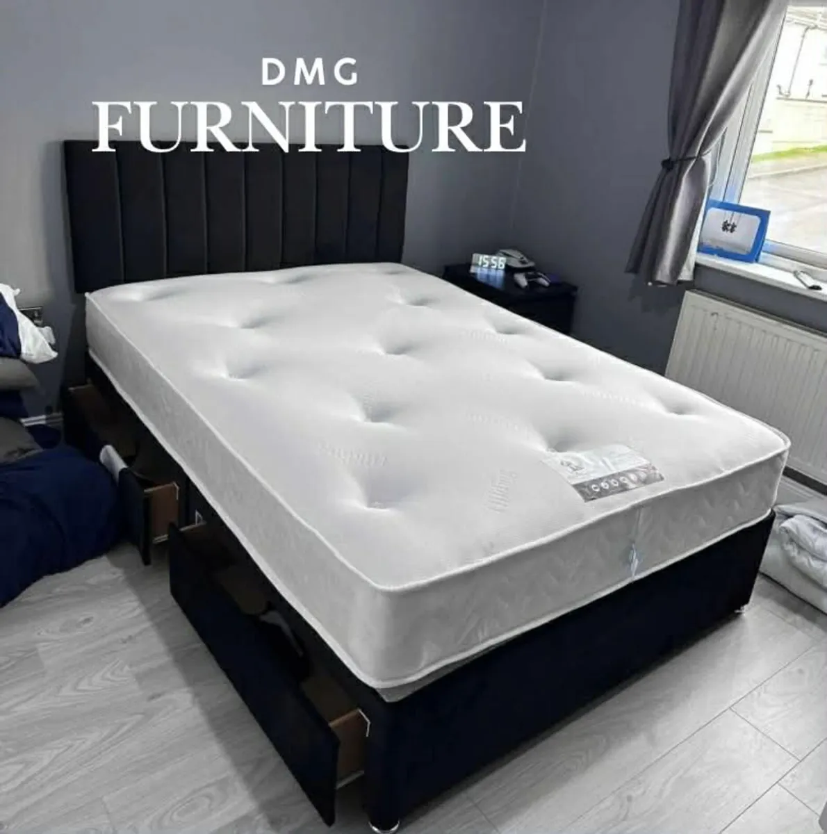 New Divan Beds With Mattresses And Headboard - Image 2