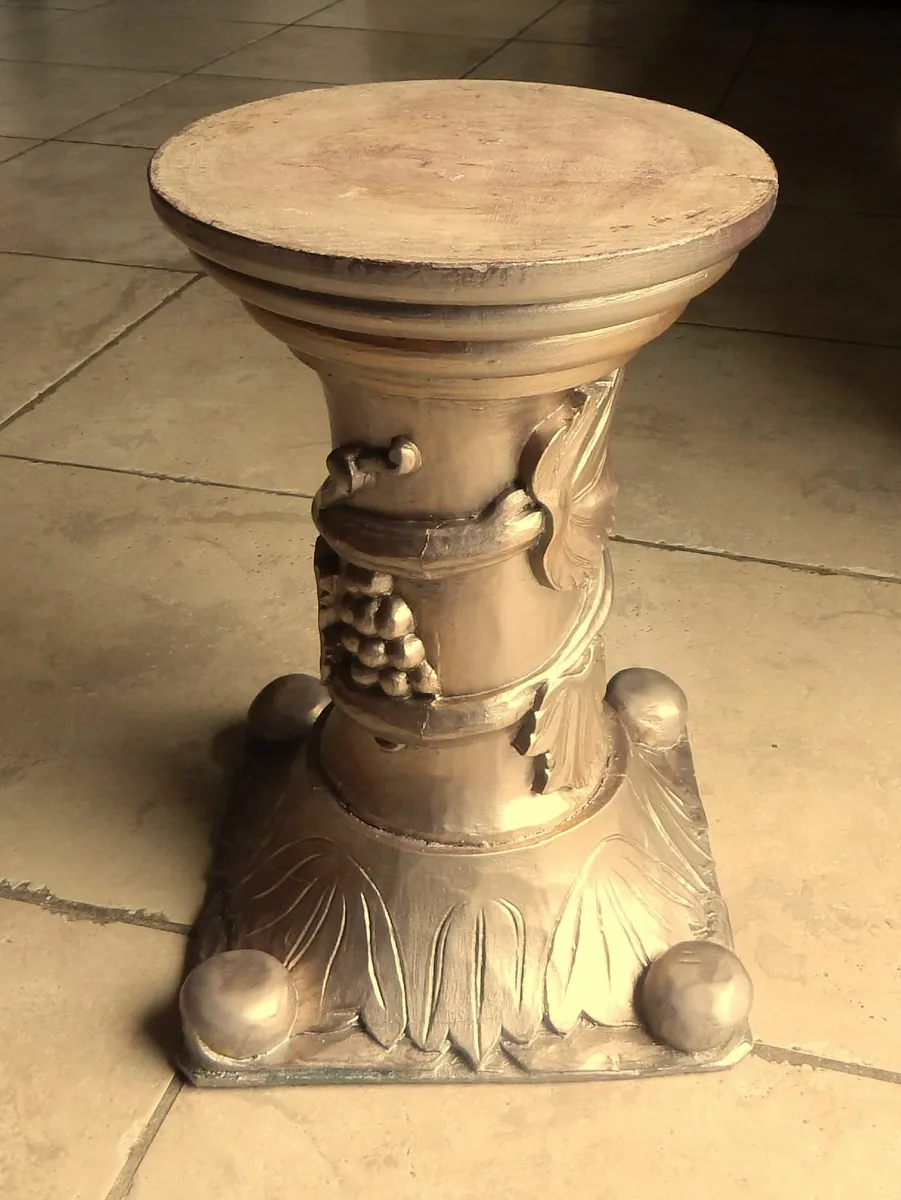 Ornate Carved Wooden Stand - Image 4