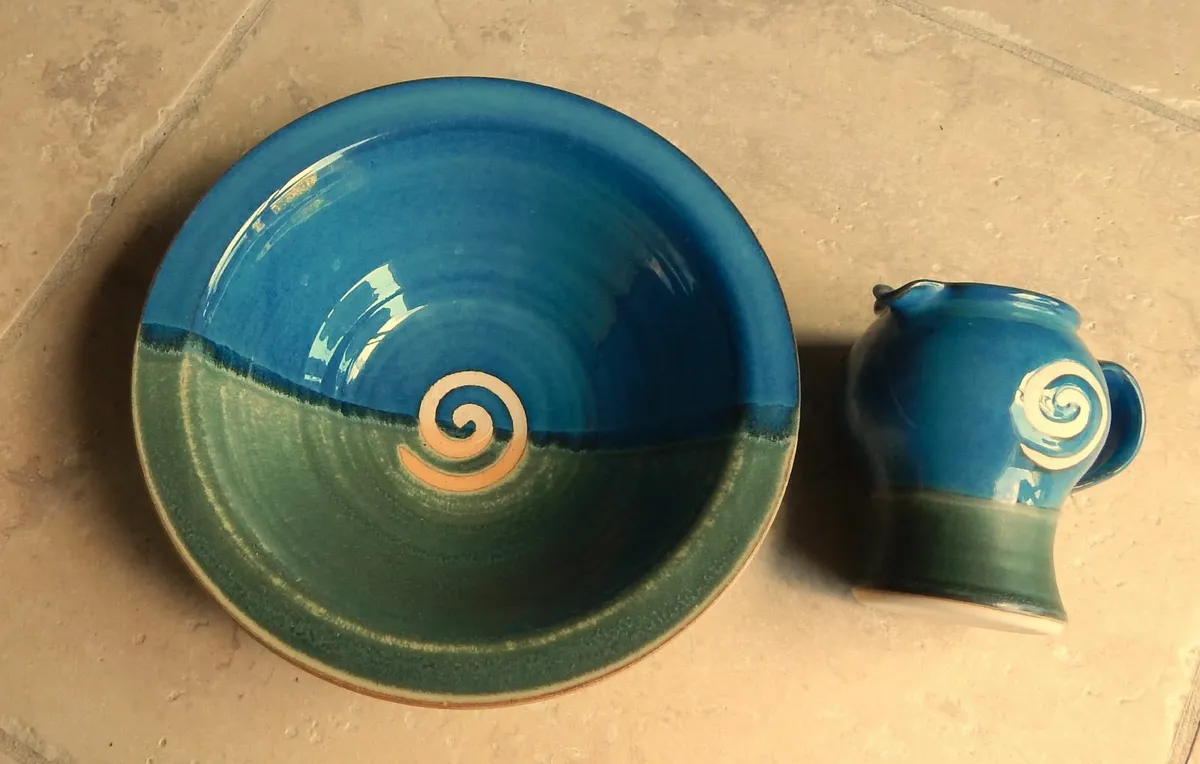 Jack O’Patsy Pottery Bowl and Milk Jug - Image 2