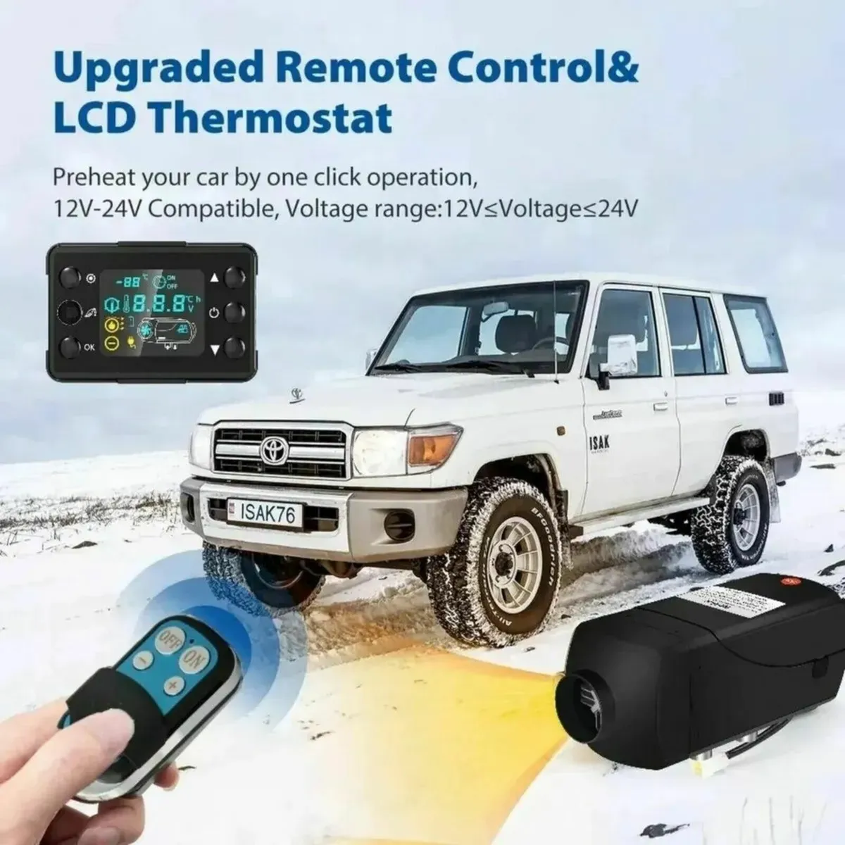 Diesel Air Heater 8000W 12V Parking Heater Muffler - Image 2