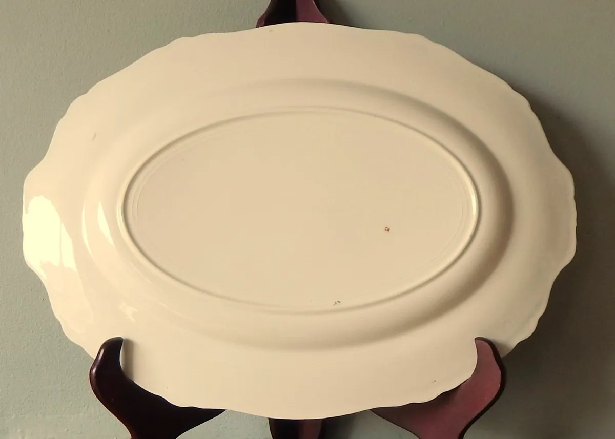 Vintage Ceramic Scalloped Edge Serving Platter - Image 2
