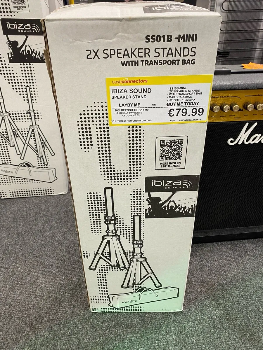 Ibiza Speaker Stands 1.2M SS01B-Mini NEW - Image 1