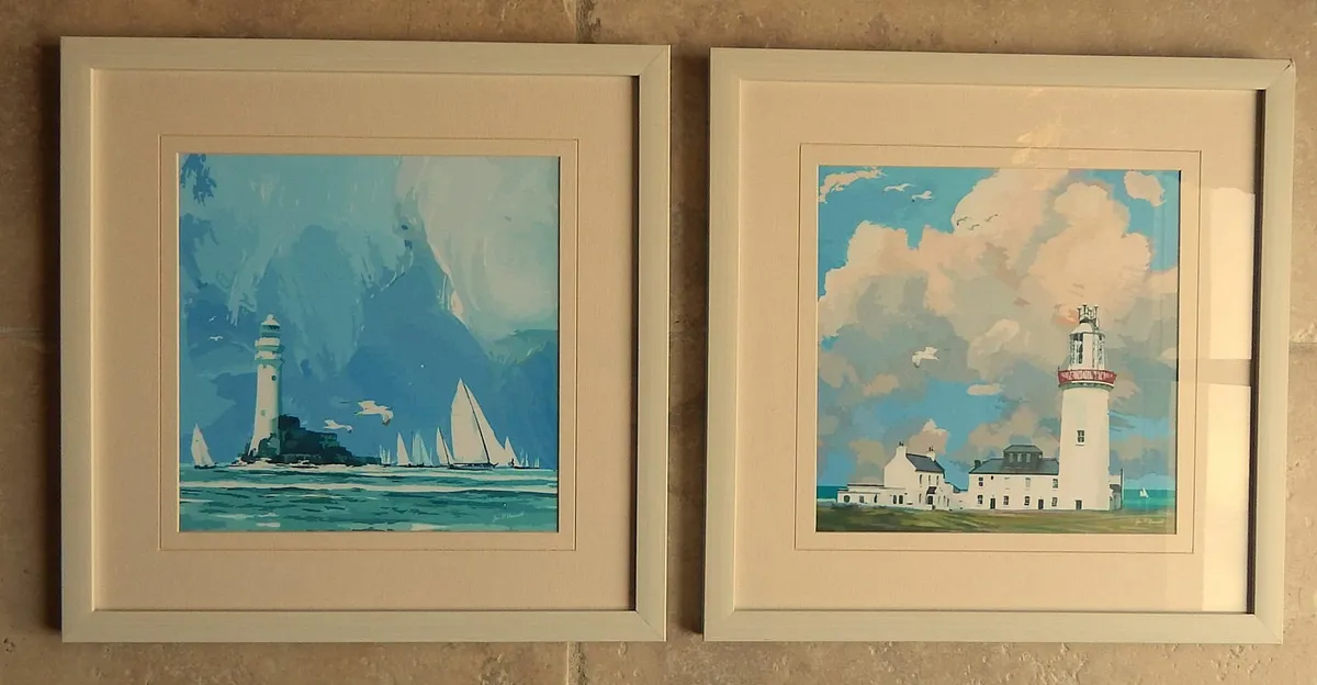 2 Prints of Irish Lighthouses, Loop Head & Fastnet - Image 1