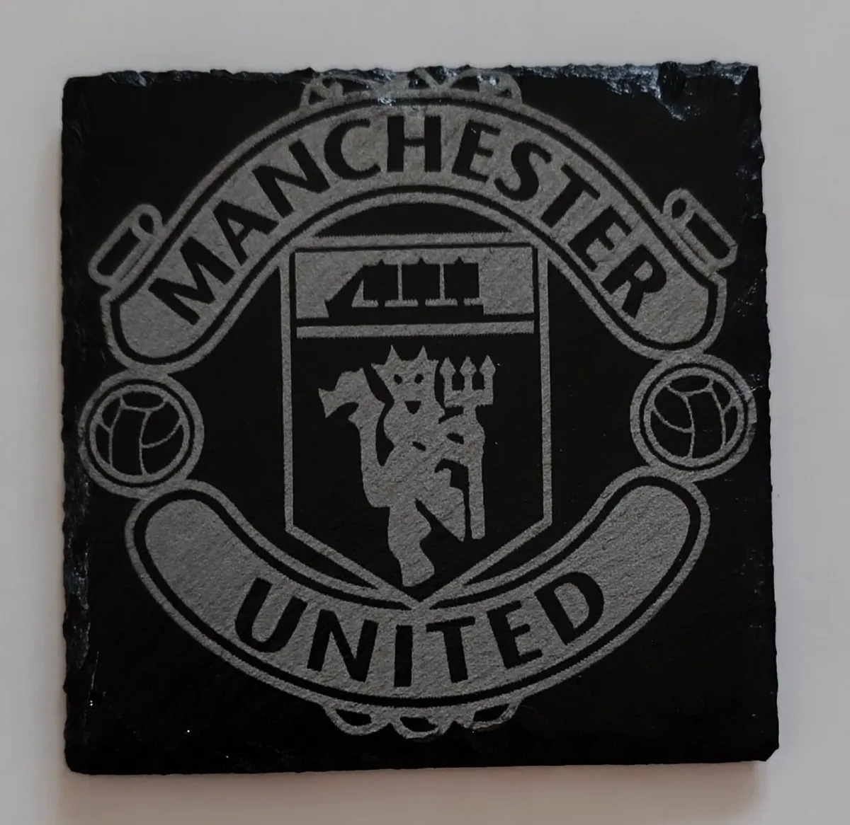 Man Utd slate coasters - Image 1
