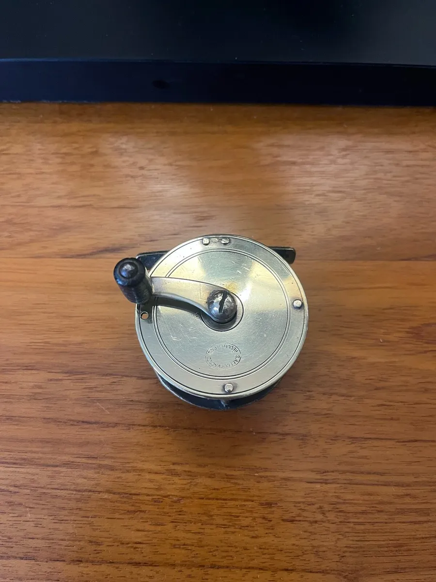 Antique S.Allcock 2.25” Brass Fly Fishing Reel - Image 3
