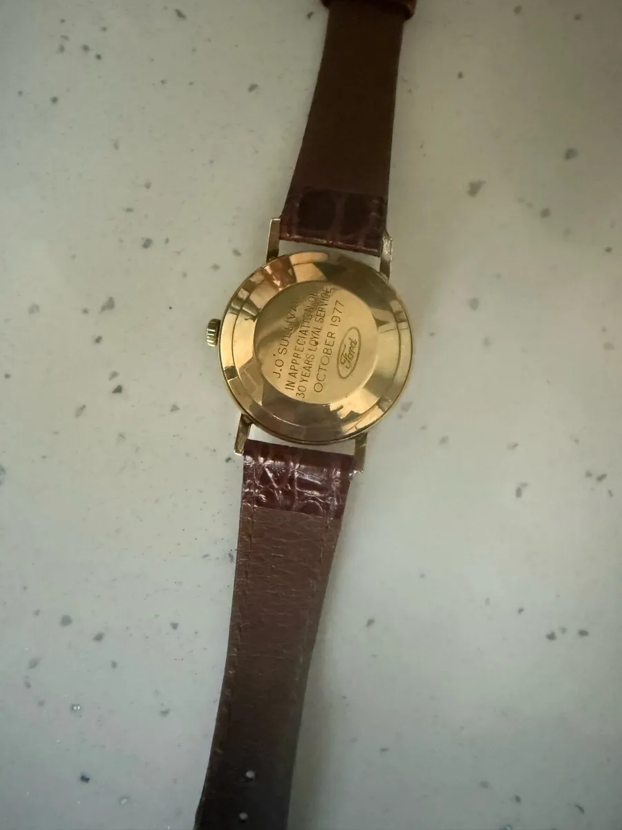 Gerrard automatic men’s watch 9ct gold - Image 1