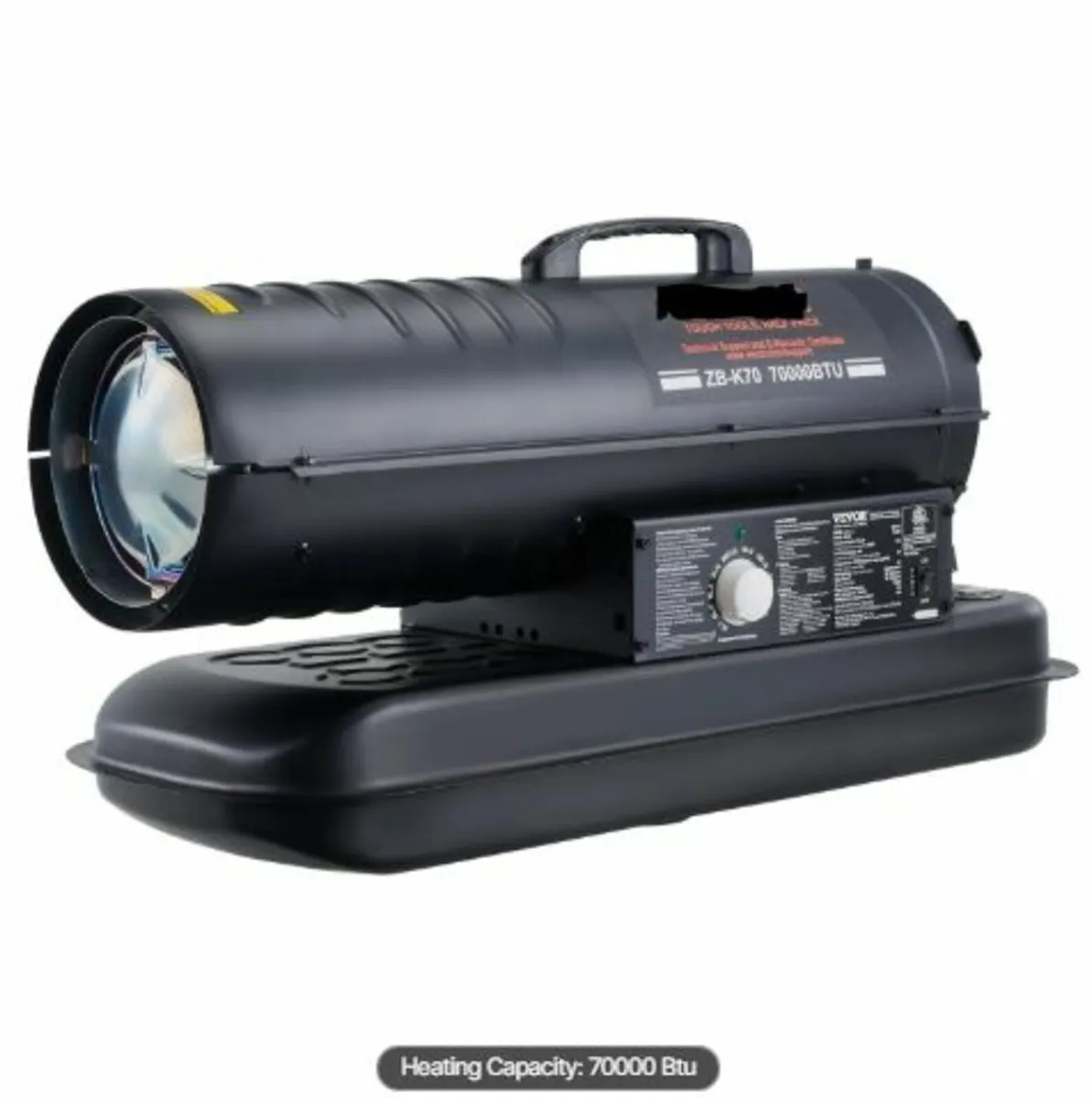 Kerosene/Diesel Forced Air Heater,70000Btu Torpedo - Image 1