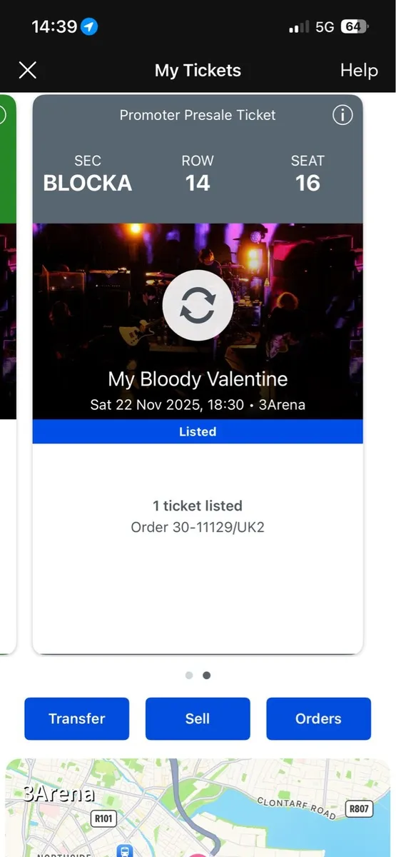 My bloody valentine ticket