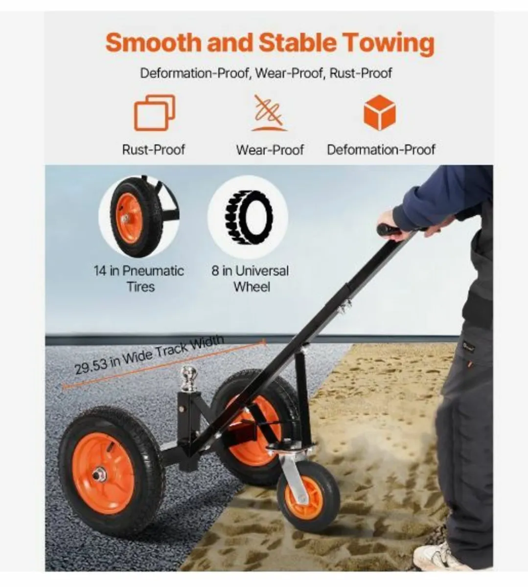 Trailer Dolly, 1000lbs Tongue Weight Capacity - Image 4