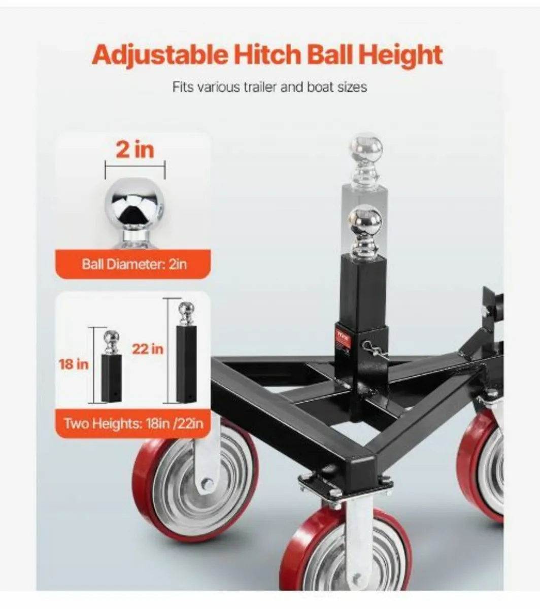Trailer Dolly, 3500lbs Tongue Weight Capacity - Image 2