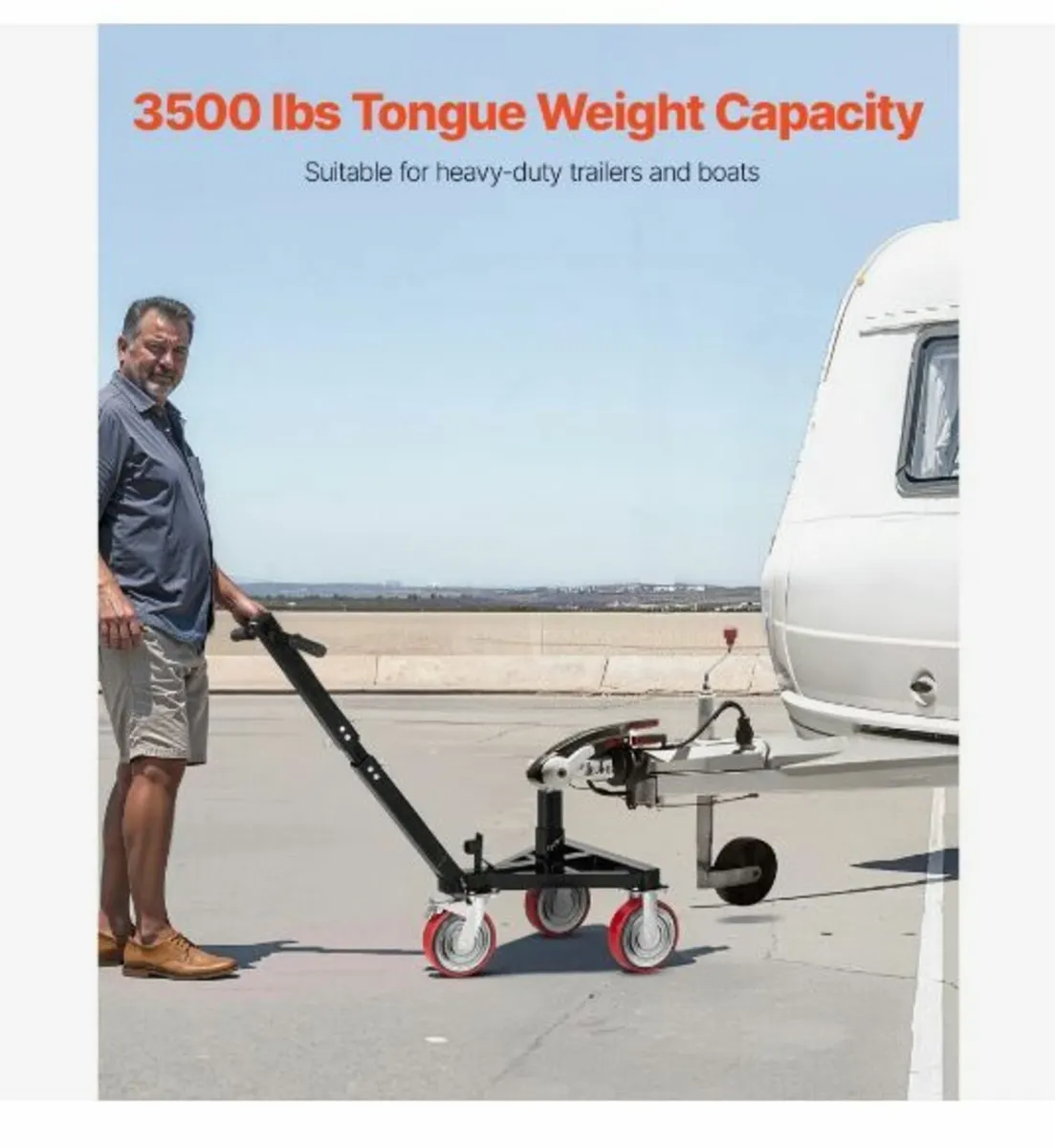 Trailer Dolly, 3500lbs Tongue Weight Capacity - Image 3