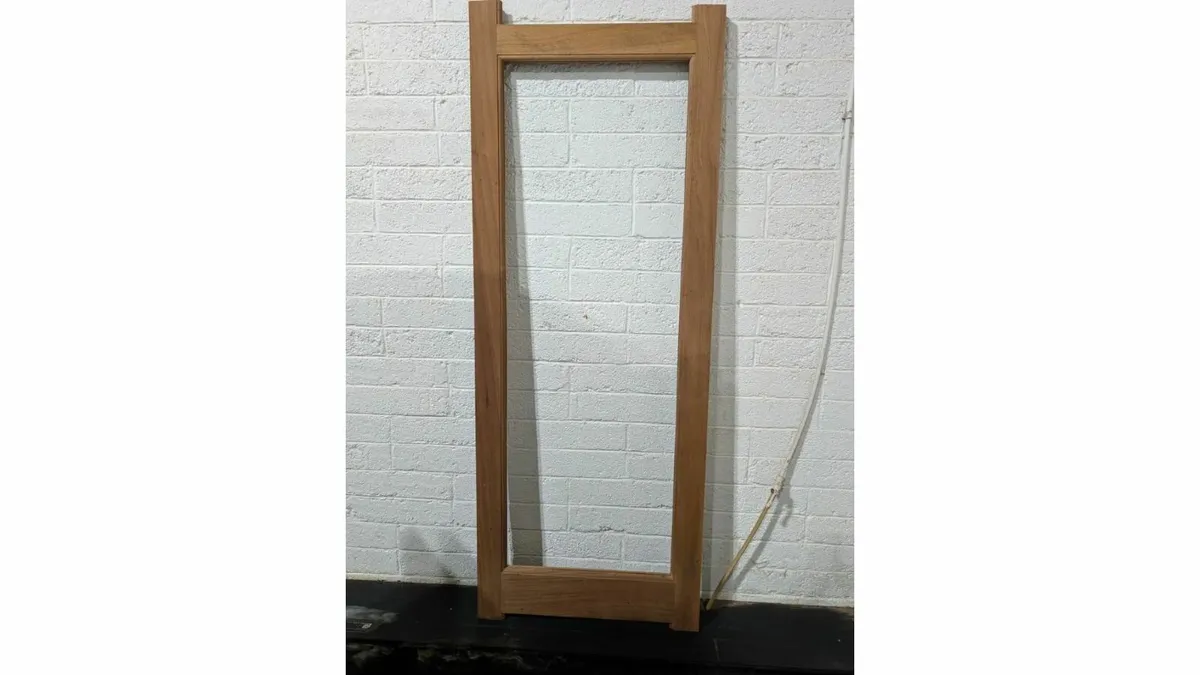 2xHardwood Mahogany External Doors(Unglazed)80x32" - Image 1