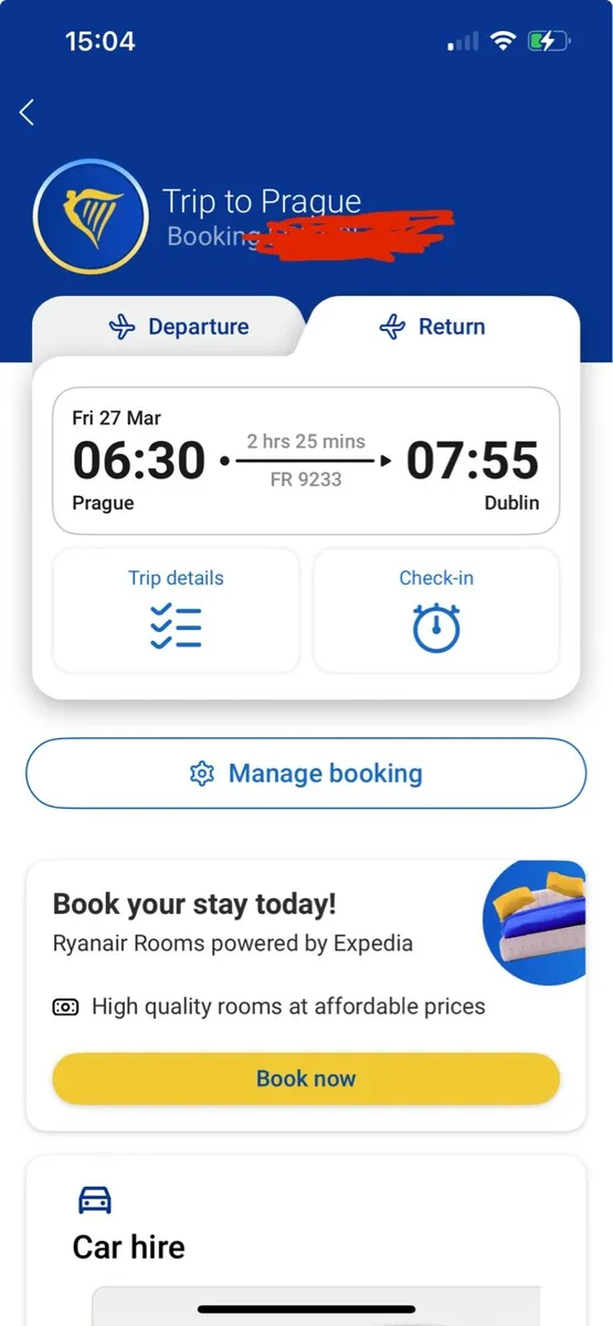 Dublin to Prague return flight 25th -27th March - Image 2