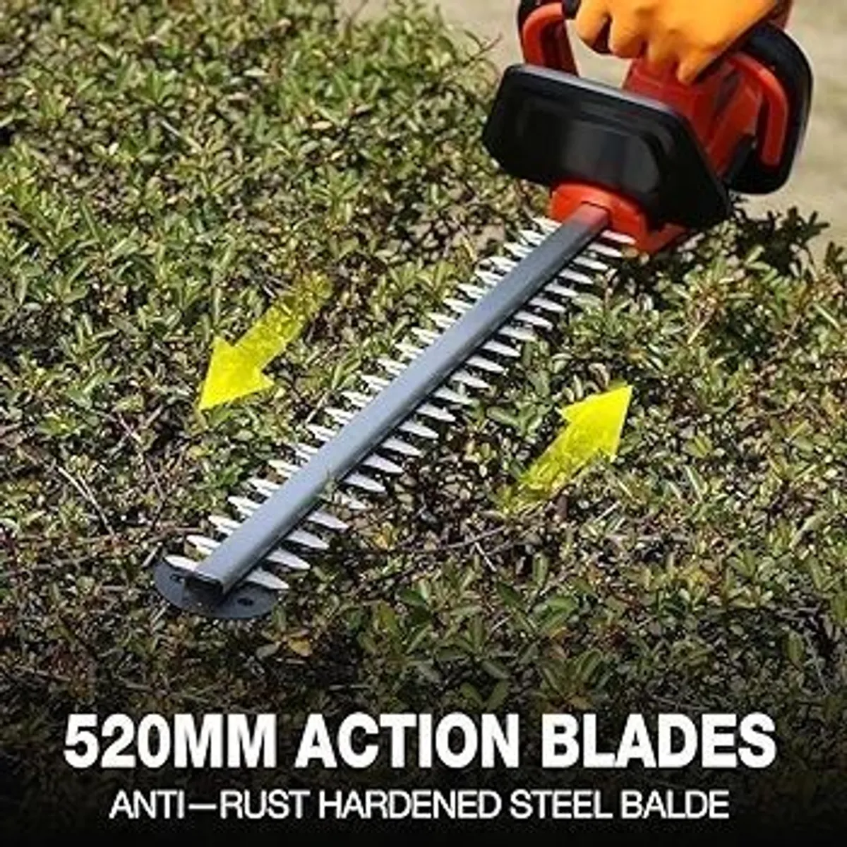 52cm Cordless Hedge Trimmer, 20V Handheld Hedge Cutter, Lightweight & Compact Bush Trimmer, Battery & Charger Included - Image 1
