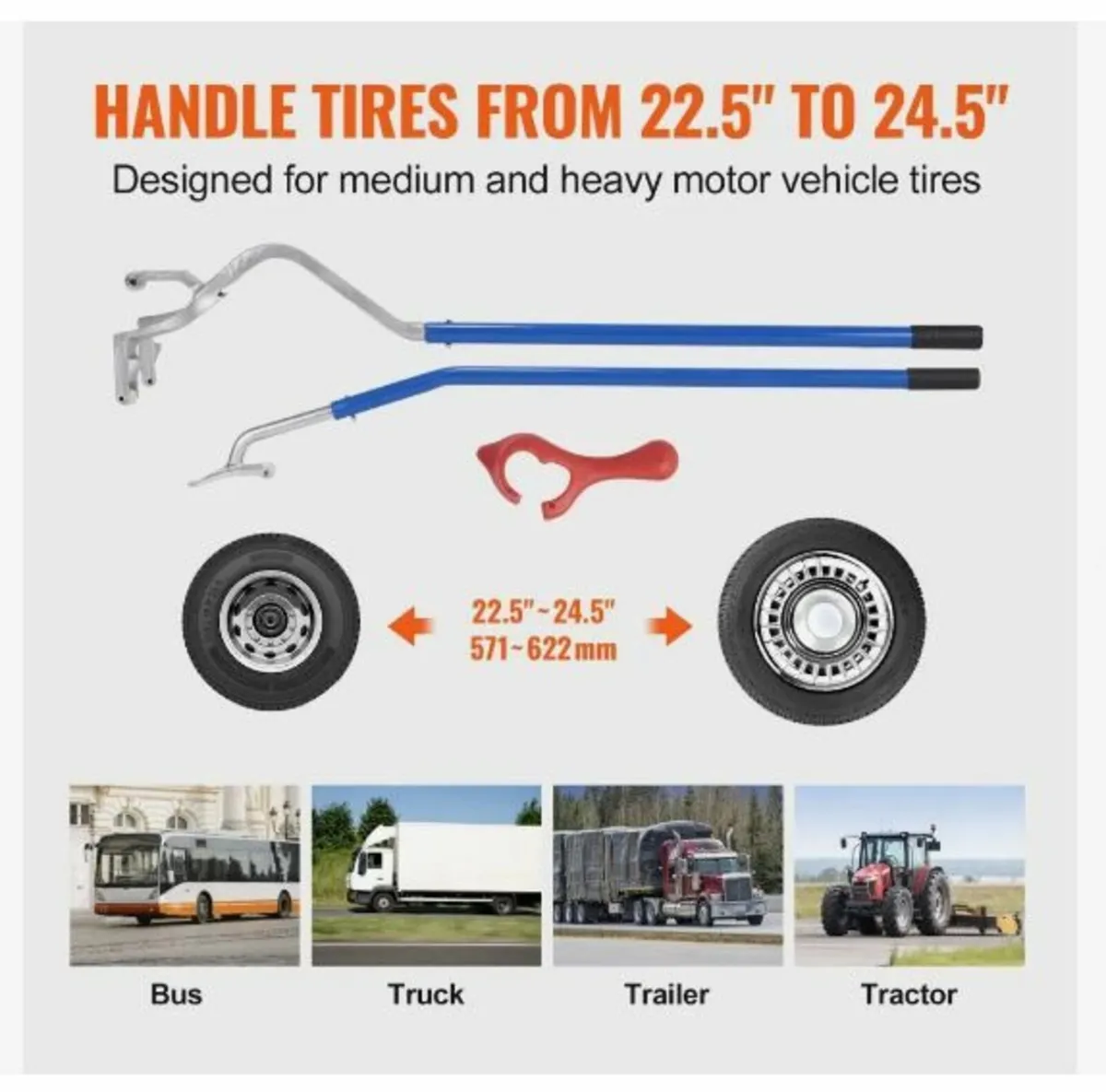 Tire Mount Demount Tool, 571-622 mm - Image 3