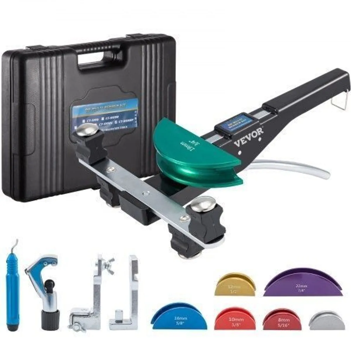 Copper Pipe Bender, 7 Colorful Dies 1/4-7/8 inch 90 Degrees Forward and Reverse Bending, 6-22 mm for Coppe - Image 2