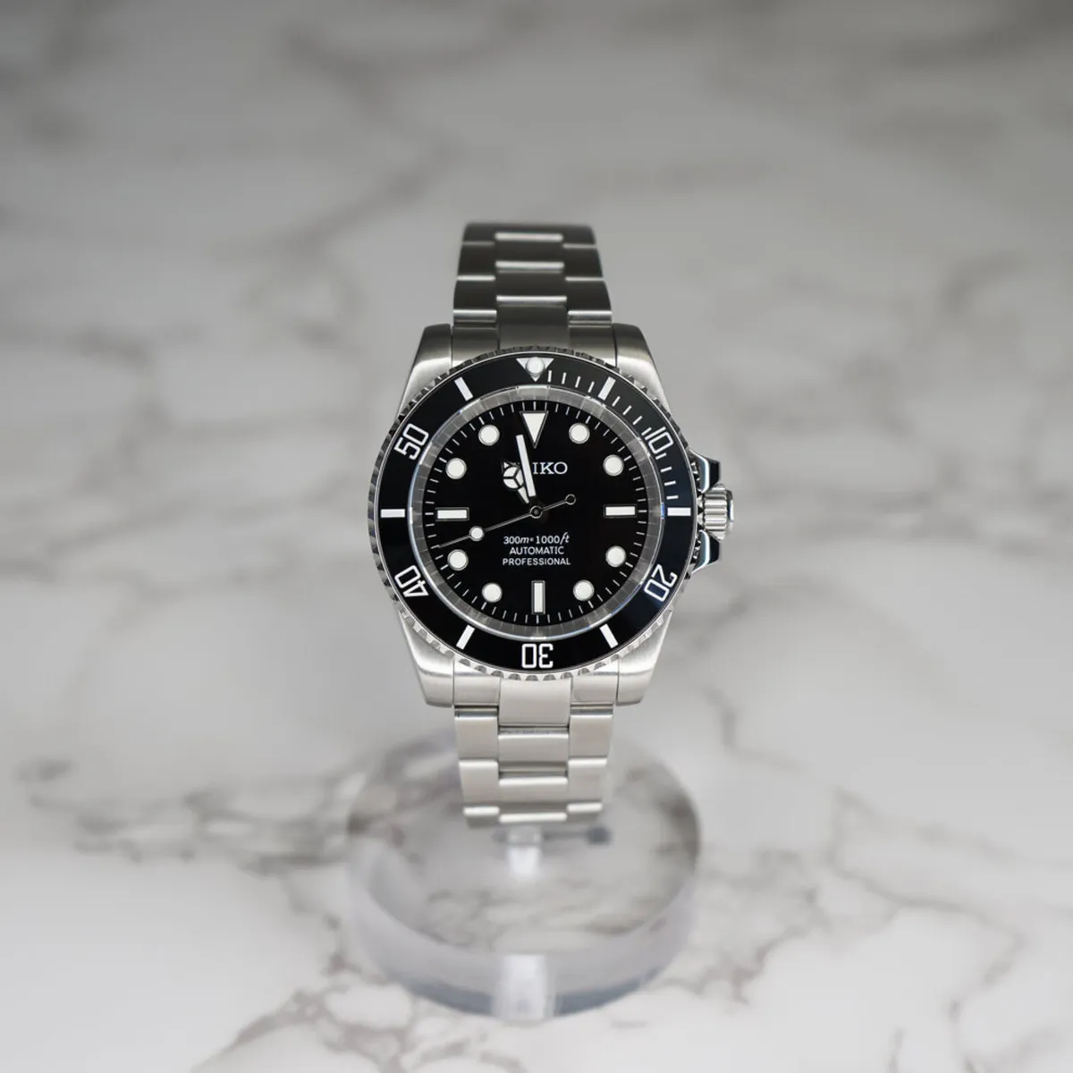 Custom Seiko Mod Black Submariner Style 40mm Autom - Image 1
