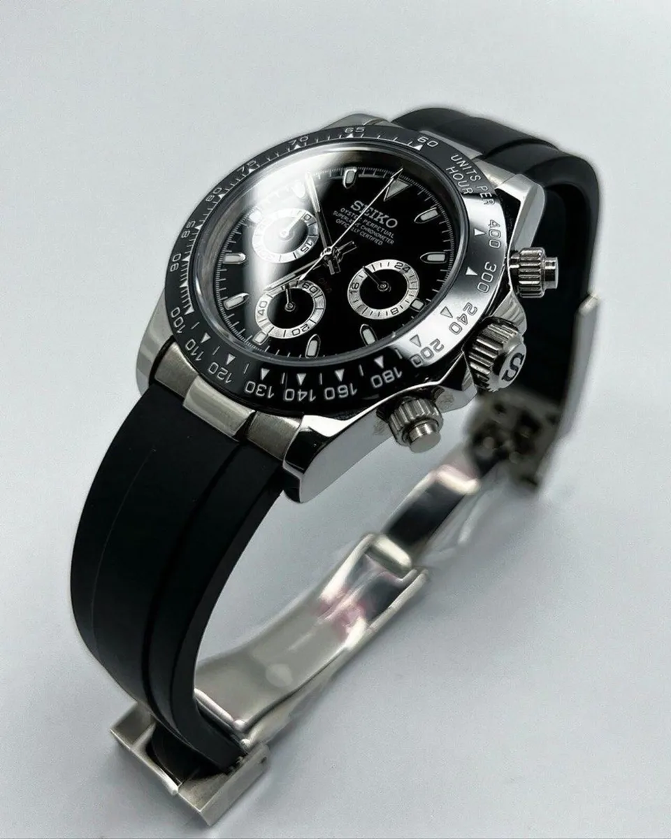 Seiko Daytona Oysterflex Watch Mod 40mm - Image 2