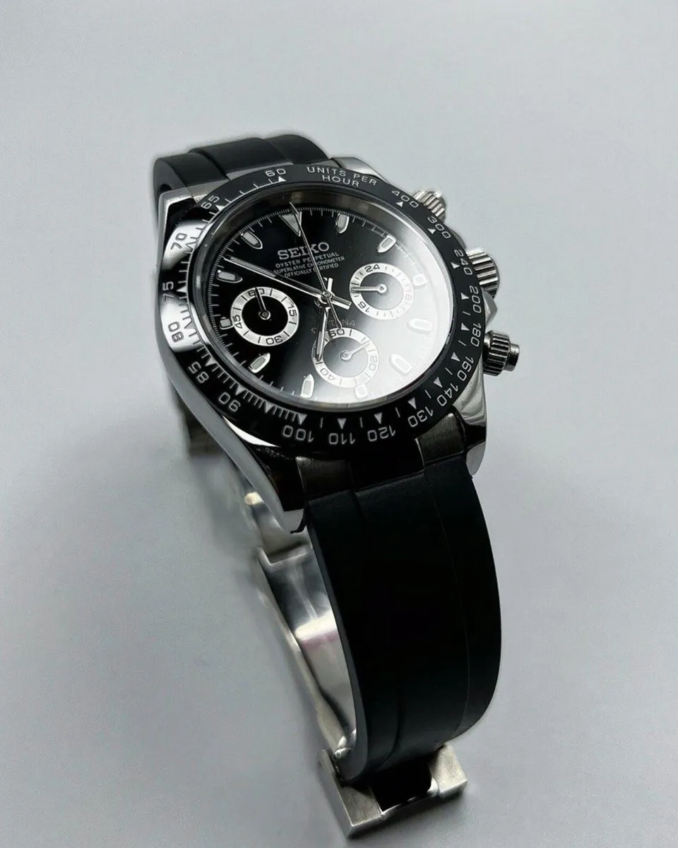 Seiko Daytona Oysterflex Watch Mod 40mm - Image 3