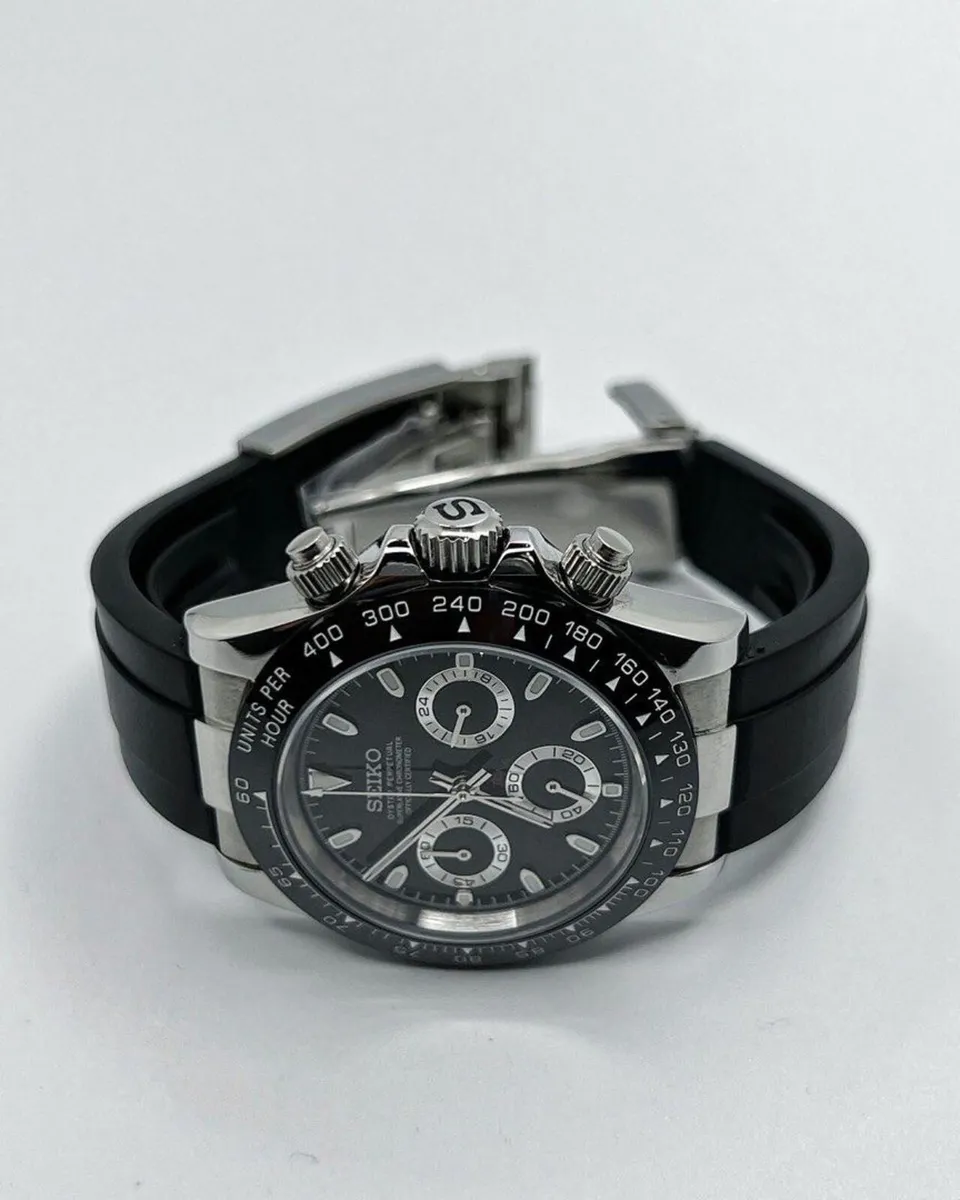 Seiko Daytona Oysterflex Watch Mod 40mm - Image 4