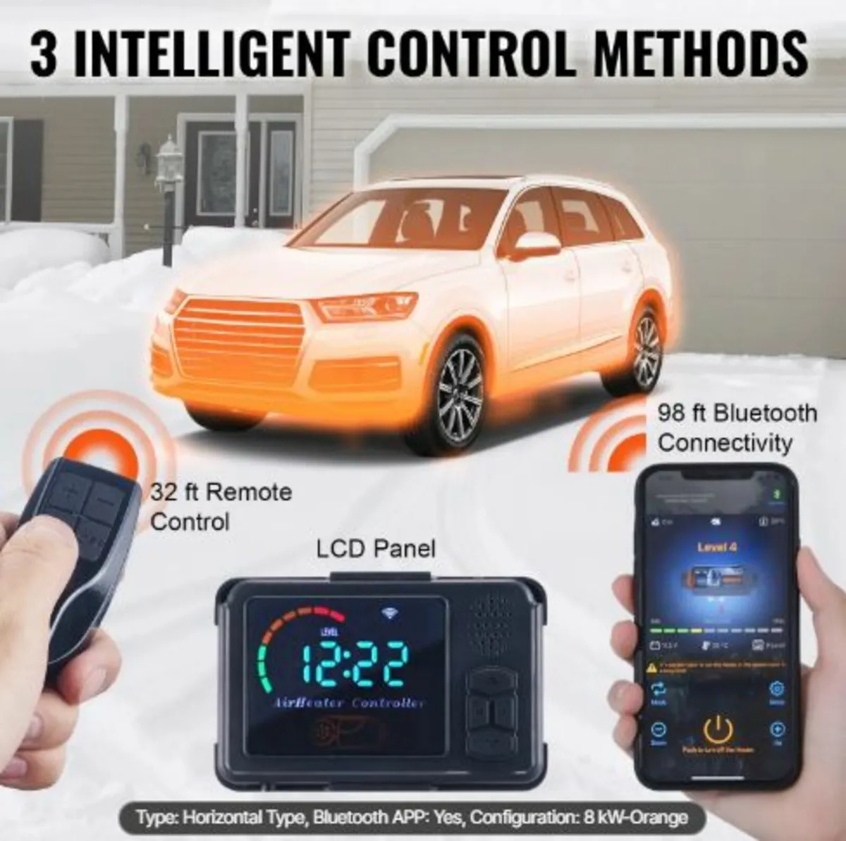 Diesel Air Heater All-in-one 12V 8KW Bluetooth App - Image 2
