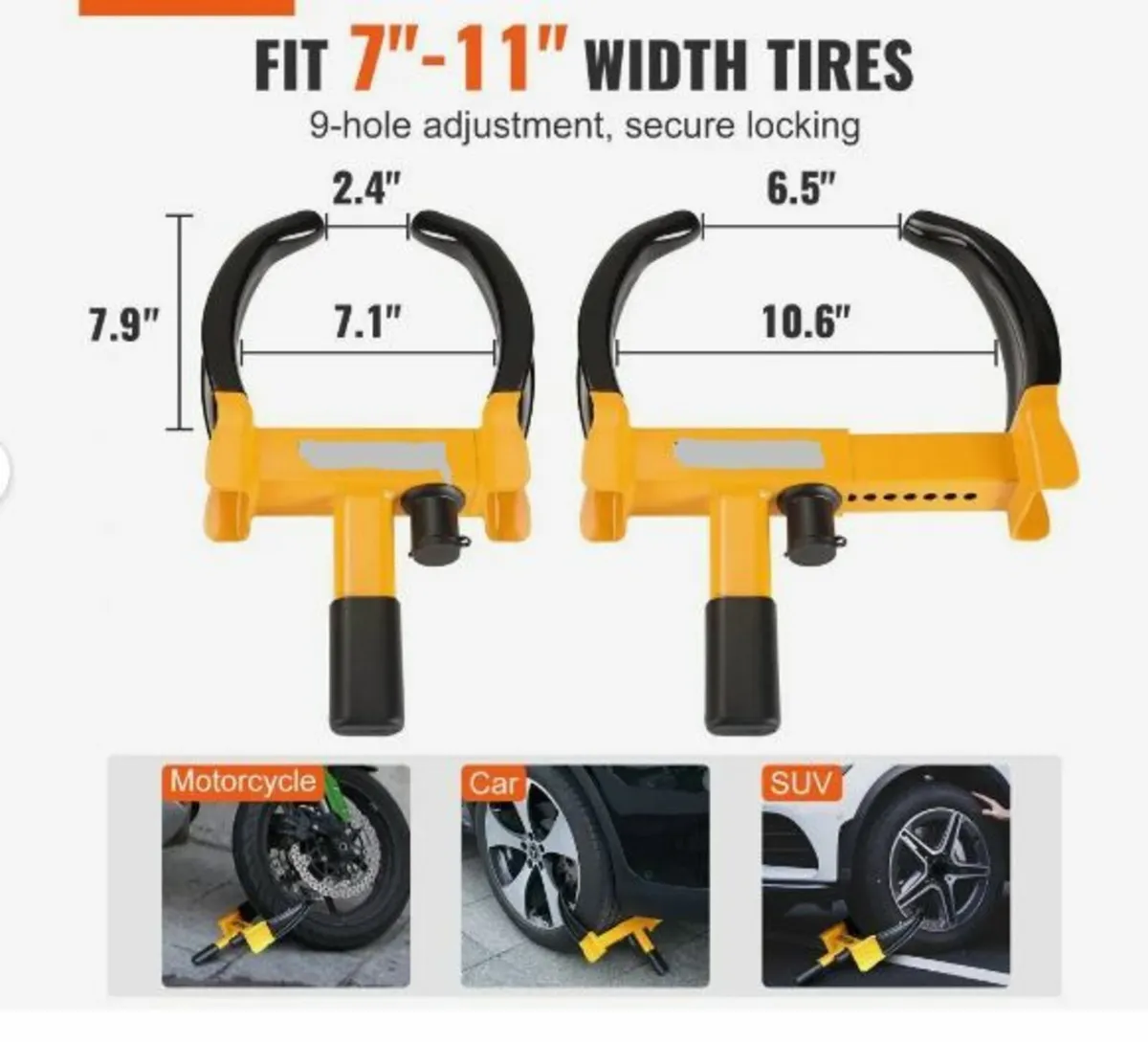 Wheel Lock, 2 Packs Universal - Image 2