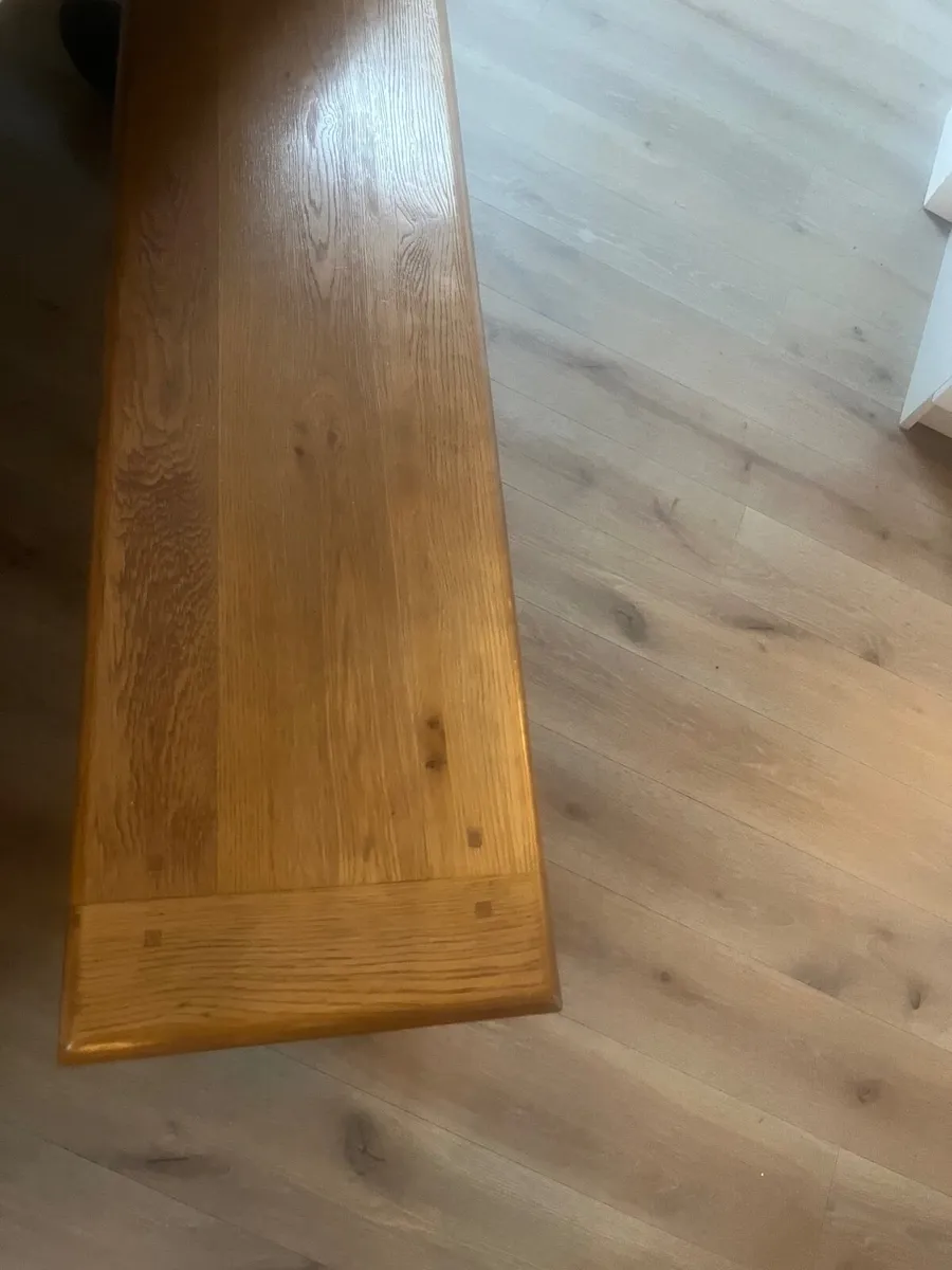 Dining table and chairs / bench - Image 3