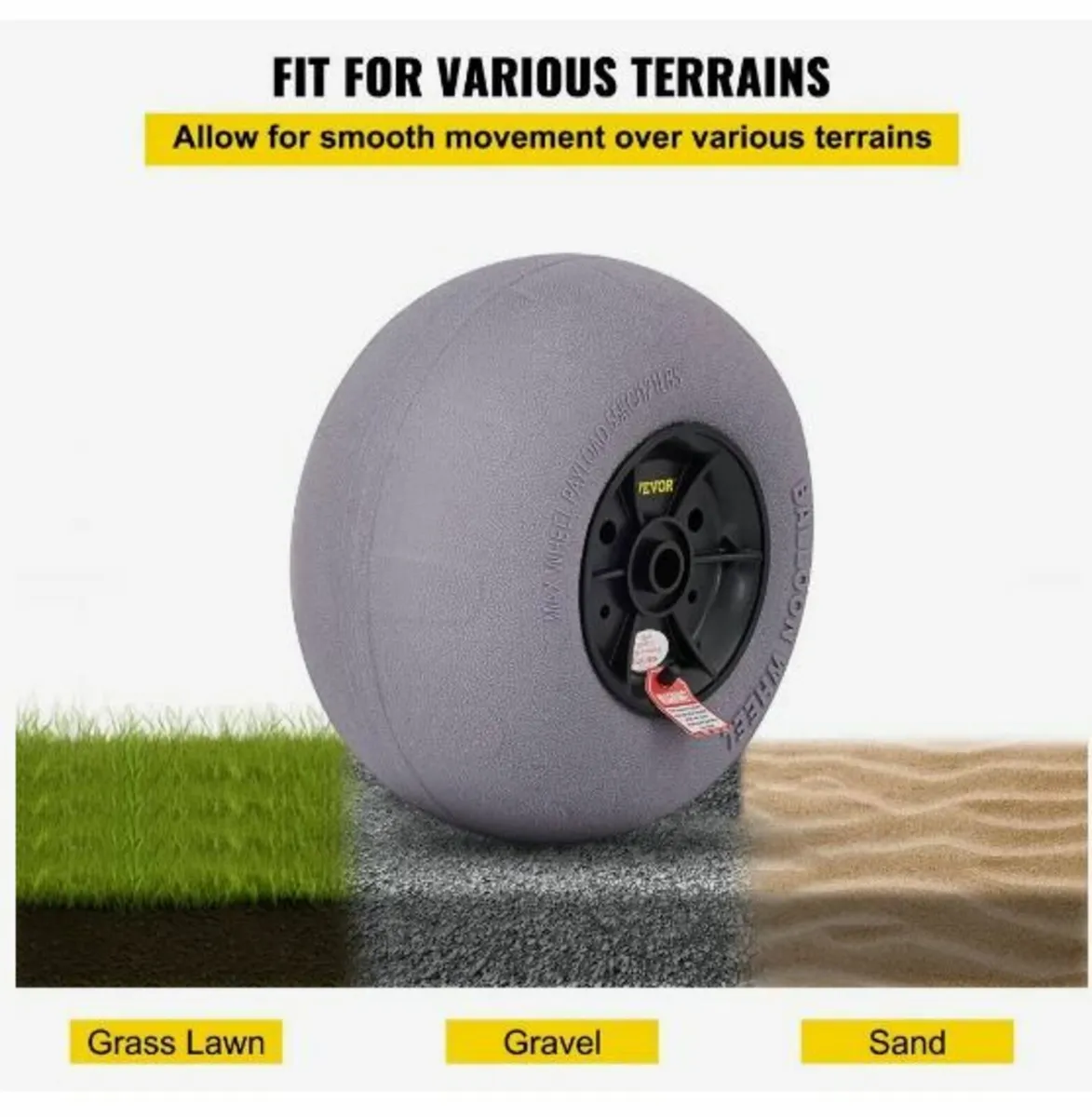 Beach Balloon Wheels, 33 cm Replacement Sand Tire - Image 2