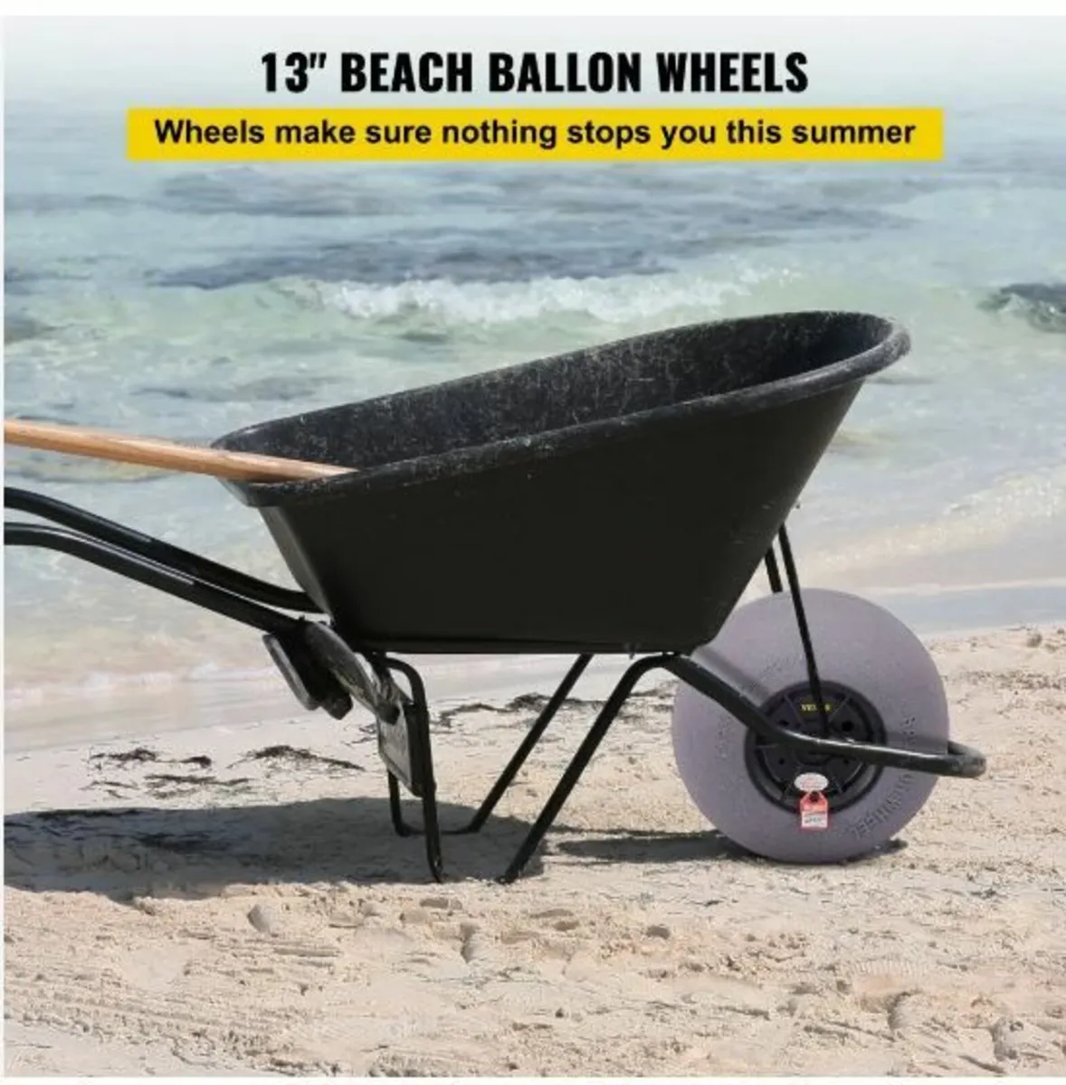 Beach Balloon Wheels, 33 cm Replacement Sand Tire - Image 3