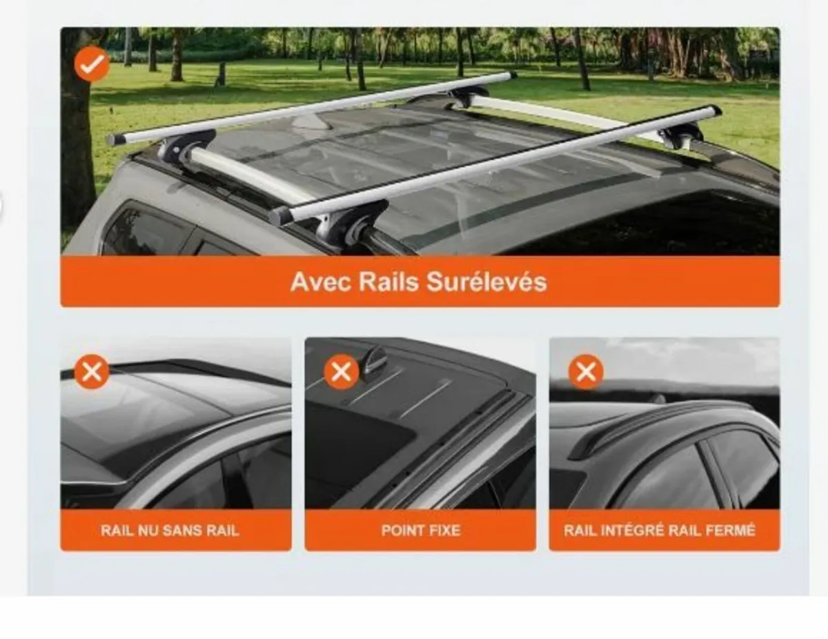 Universal Roof Rack Cross Bars, 137.2cm - Image 2