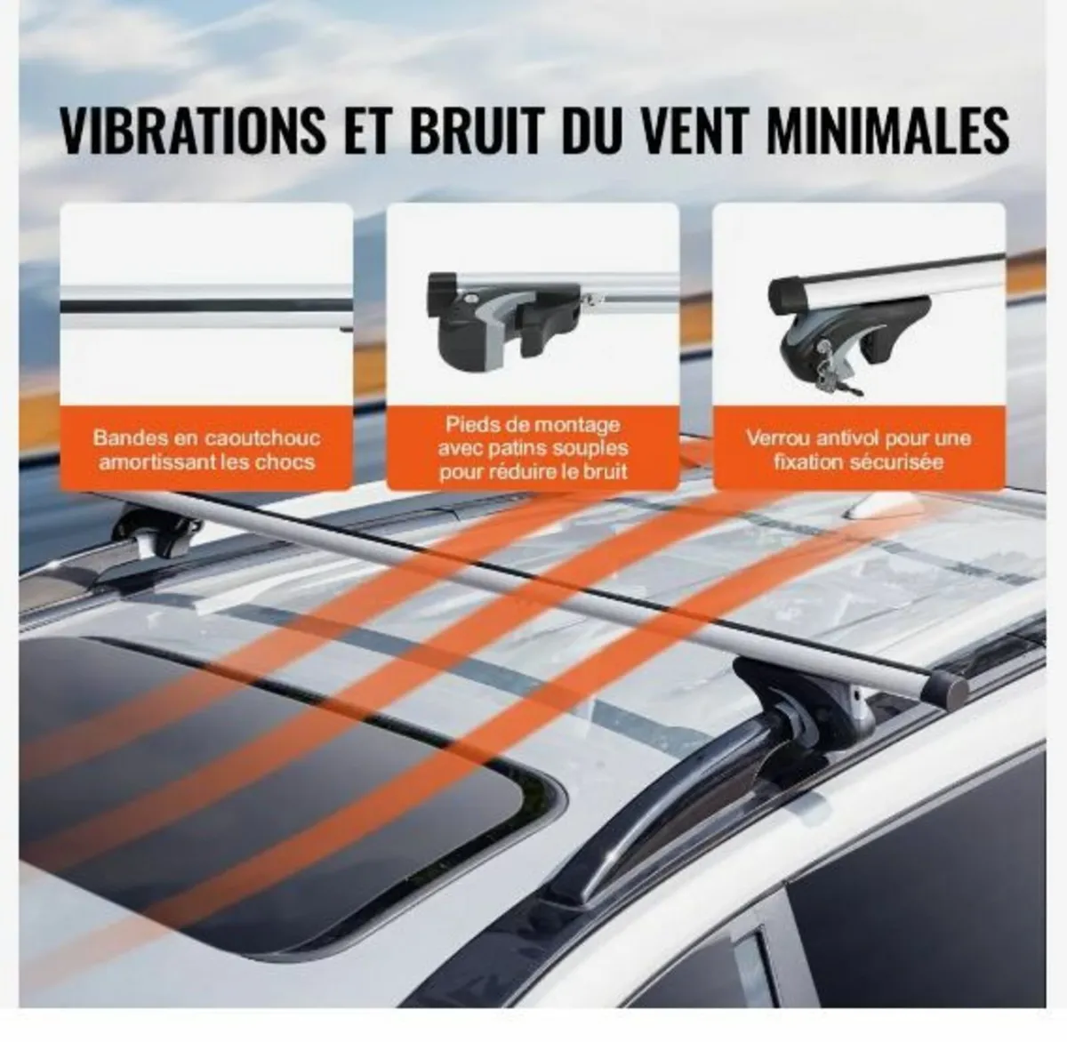 Universal Roof Rack Cross Bars, 137.2cm - Image 4