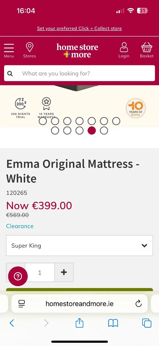King size mattress - Image 3