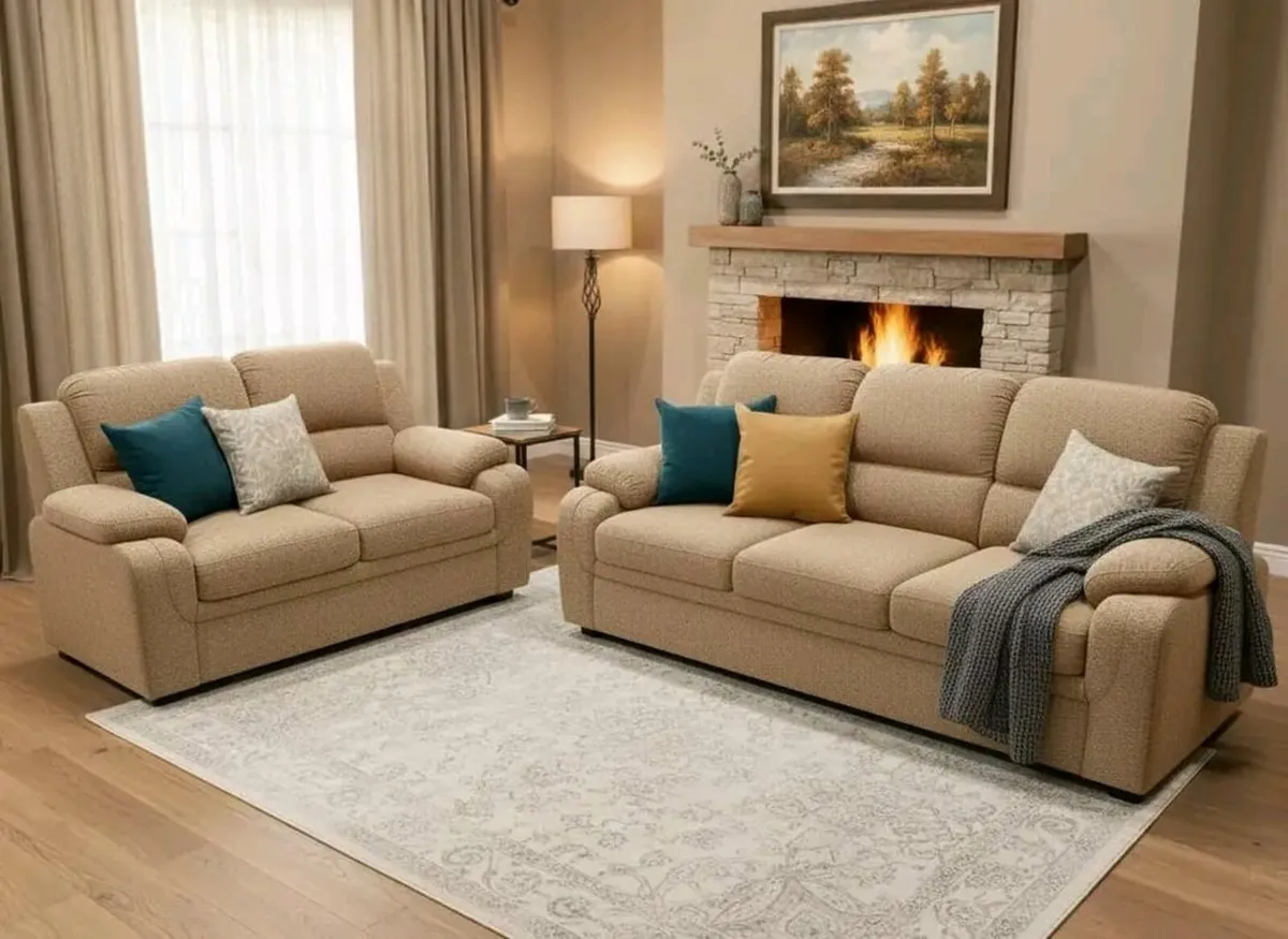 "Grey, Beige Fabric Sofas - Sale Sale Sale " - Image 1